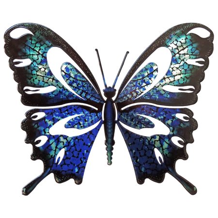 NEXT INNOVATIONS Small Butterfly Metal Wall Art Blue / Black 101410009-BLUEBLACK